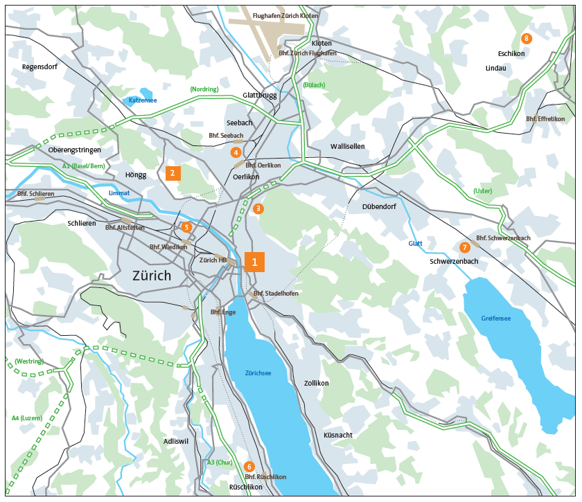 ETH-Standorte Region Zürich